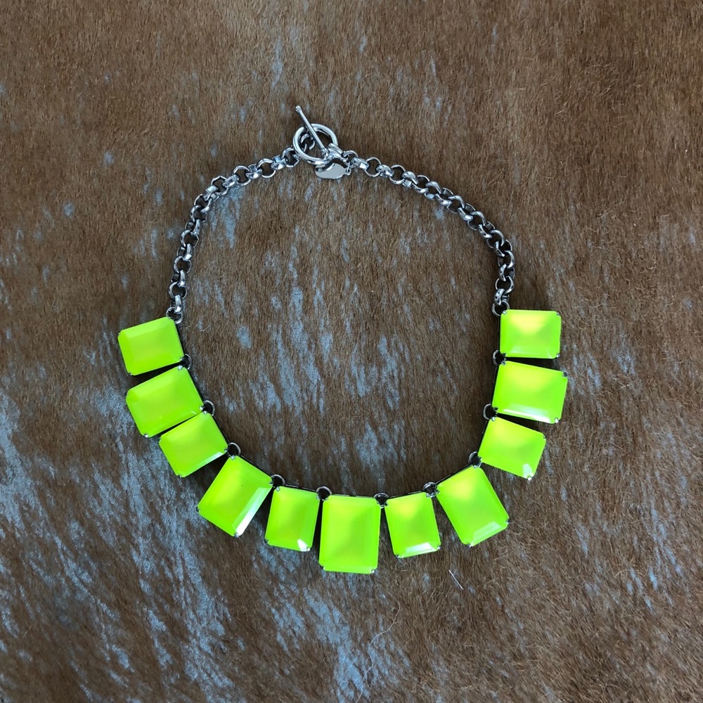 Lime green statement necklace